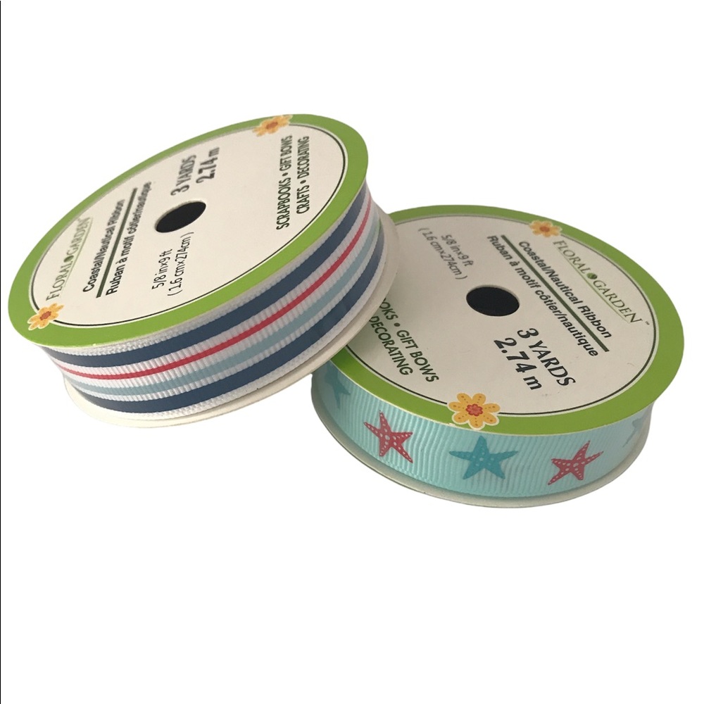 🔸2/$10🔸 Coastal/Nautical Ribbon Two Rolls